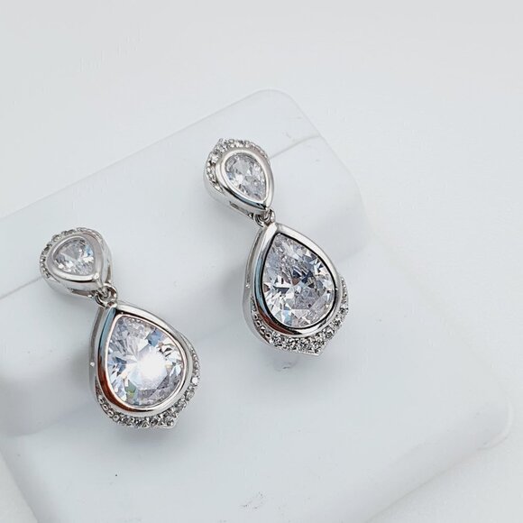 "925 Sterling Silver Cubic Zirconia Earrings, U19254678 - Picture 9 of 11